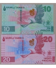 Замбия 10 и 20 квача 2024 (2025) UNC. арт. 5252